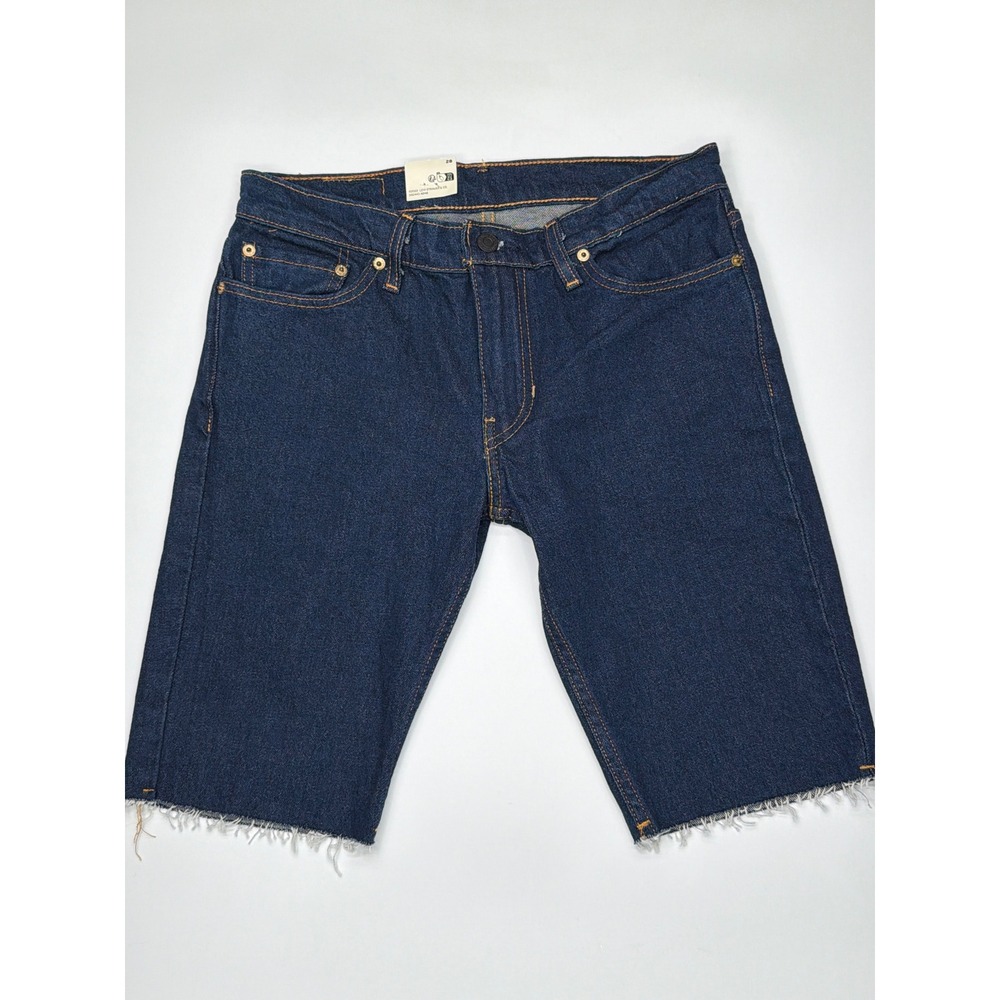 Levi's‎ 501 Cut Off Denim Jean Shorts Mens Size 28 Raw Hem Dark Wash NWT